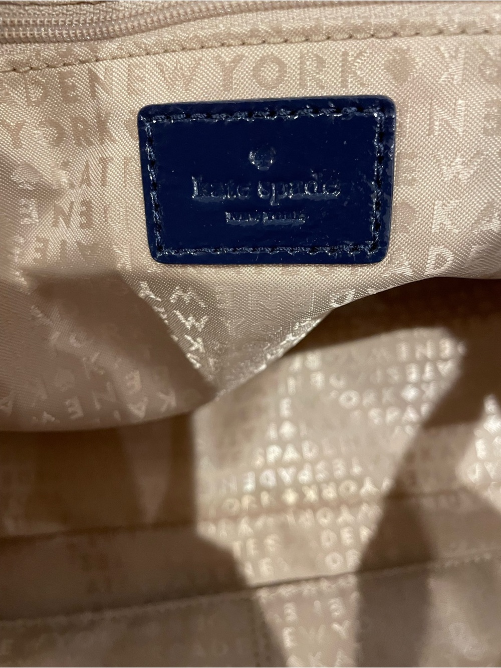 NWOT Kate Spade Navy and Cream Striped Women’s Nylon Tote Bag - Picture 9 of 12